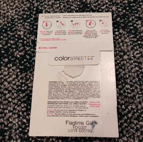 NEW! Color Street Nail Polish Strip (Flagtime Gal) - Picture 4 of 5